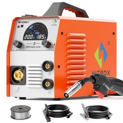 110V/220V 200Amp MIG Welding Machine,4IN1 Gas/Flux Core MIG /Lift-TIG/MMA Welder