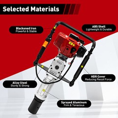 52CC 2.3HP Gas Powered T Post Driver Pile Push Fence Farm 2-Stroke + 2 Post Head