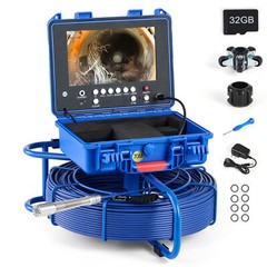 9″ Self-Leveling Sewer Inspection Camera 512Hz 230ft/70m Digital Length Counter