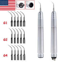 1-10pcs Dental Ultrasonic Air Perio Scaler Handpiece 2&4-Holes w/3 Tips G1 G2 G4