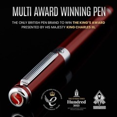 Deep Crimson Red Rollerball Stunning Red Lacquer Luxury Pen with Chrome Fini…