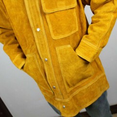 Heavy Duty Welding Jacket 2xl Heat Flame Resistant Cowhide Work Coat Welder Gift