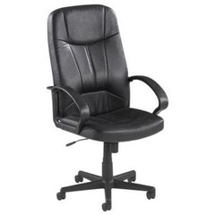 Lorell LLR60120 Executive Leather High-back Chair Black