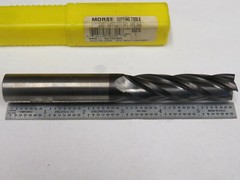 .710″ Morse 4 Flute Carbide End Mill, Made in USA, Coated