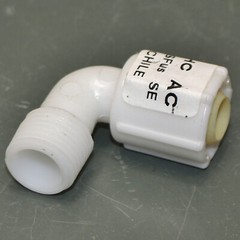 (10) Flair-It Plastic Pipe Elbow Fitting 06785, 1/2″ MNPT x 1/2″ SW, White