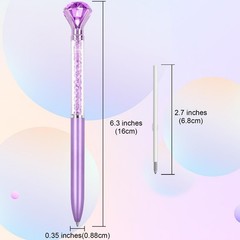 6 Diamond 1 Count (Pack of 12), Blue,Purple,Rose Gold,Rose Pink,Silver,White