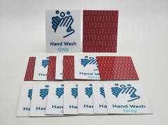 (16 Pack) Duratech PN-114314 Hand Wash Only Sign Adhesive 3M Decal VHB Back