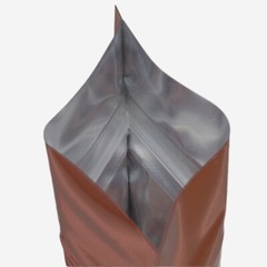 100/200/500 Glossy Brown Mylar Foil Smell Proof Resealable Zip Seal Lock Bags