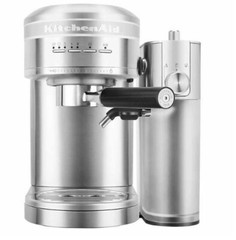 KitchenAid METAL Semi-Automat Espresso & Milk Frother Attachmt BUNDLE Silver NIB