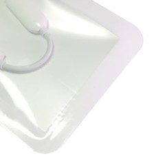 Multi-Sizes White Framed Clear Front Mylar Zip Lock Pouch Bag w/ Euro Slot M2