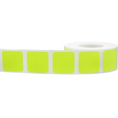 Square Stickers | 1″ Inch Wide | 500 Pack | Pick One Color
