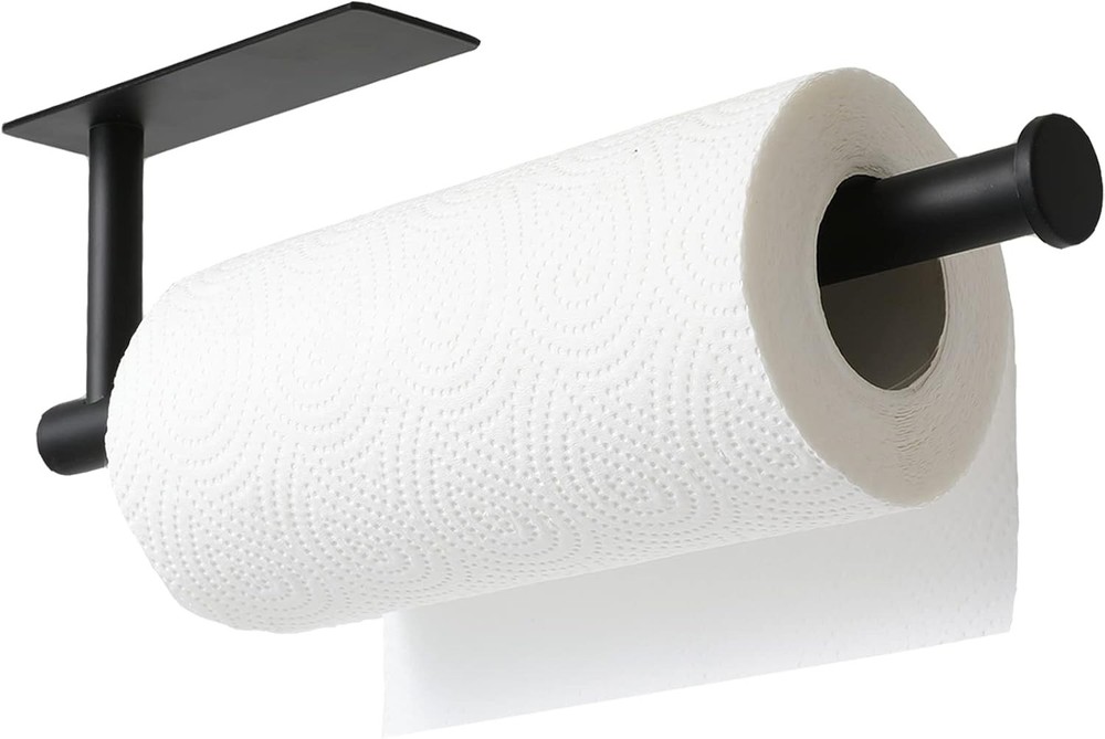 theaoo Paper Towel Holder – Under Cabinet Paper Towel Holder MATTE BLACK