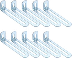 10 Pcs Adjustable Right Angle Brackets, Slotted L-Shape Corner Bracket