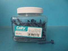 100 CULLY 60120J 3/16 1-1/4″ TAPCON CONCRETE SCREWS HEX WASHER HEAD SLOTTED BLUE