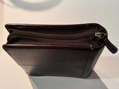 Franklin Covey Leather Zip Planner Binder 7-Ring Organizer 8×10 Brown Burgundy