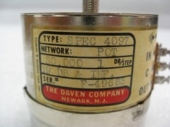 Daven CP-251-S SPEC 4097 50k Ohm 1 dB Per Step 19 dB Attenuator – Quantity (3)