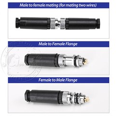 PG7 M8 Sensor Connector 3 Pin / 4 Pin Male / Female Straight / Elbow Plug IP67