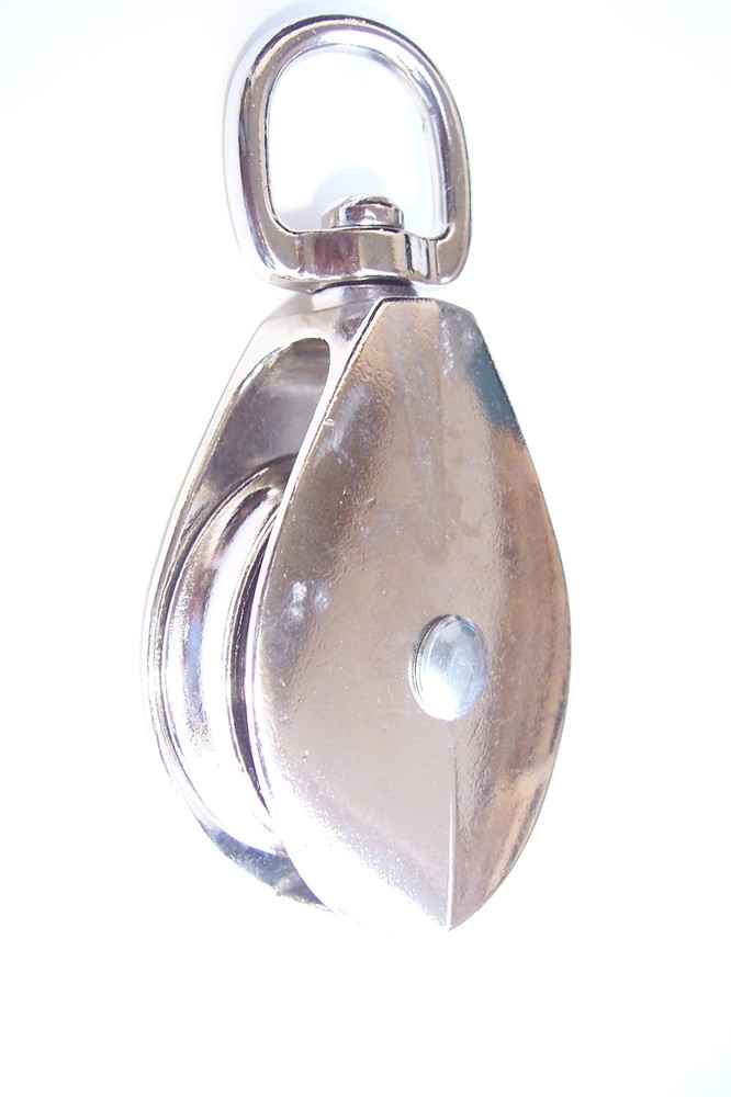 1″ Zinc Die Cast Swivel Eye Rope Pulley (QTY 50)