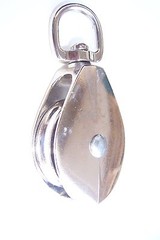 1″ Zinc Die Cast Swivel Eye Rope Pulley (QTY 50)