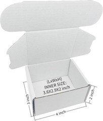 Easy Assembly 4x3x2 White Corrugated Mailing Boxes – Perfect for Small Items