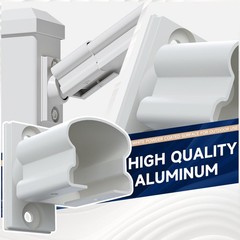 Deck Railing Bracket Connector 4 Pack White Adjustable Outdoor Textured Finish