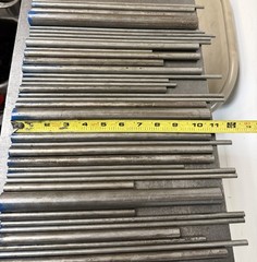 1144 Steel Round Bar Lot – Cold Drawn & Hot Rolled – 40 Pcs, 17.55 lbs