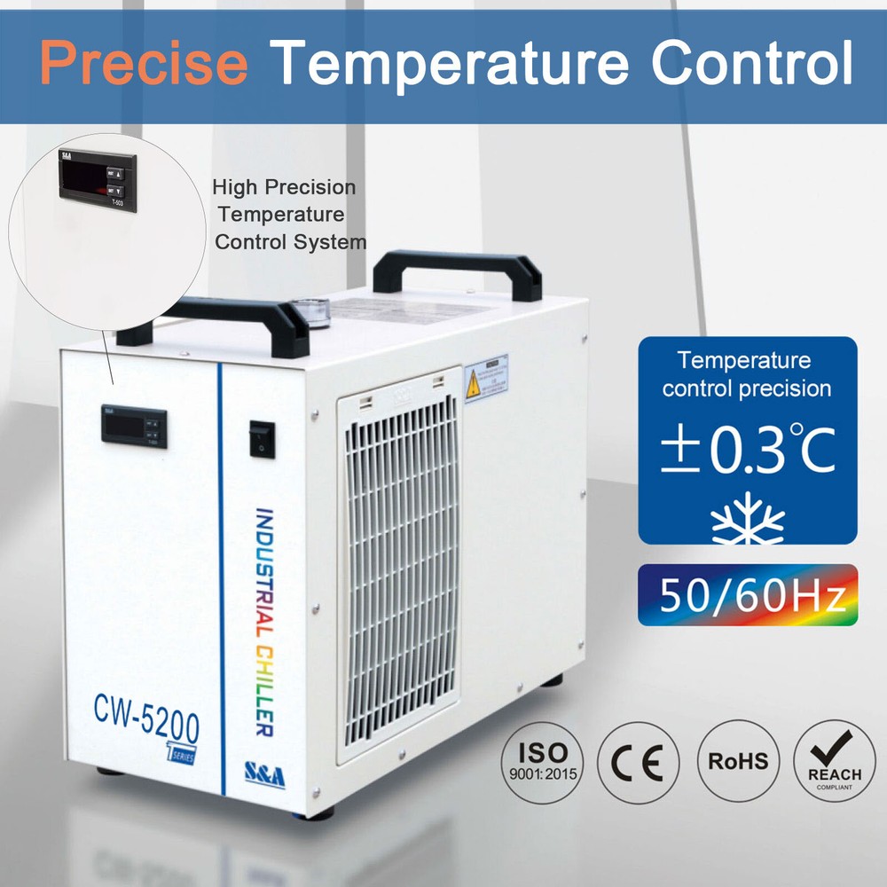 S&A CW-5200DH Industrial Water Chiller for Laser Engraver CNC Cuting CE