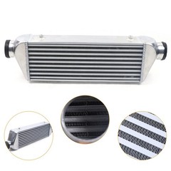 Universal 27x7x4 Aluminum Intercooler 3 Inch Inlet Outlet Turbo Direct Fit