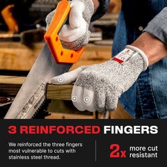 Reinforced Cut Resistant Gloves – Food Safe, Comfortable & Machine Washable