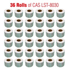CAS LST-8030 Printing Scale Label, 58 x 50 mm, Non-UPC/Safe Handling “36 ROLLS”