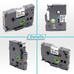 6PK Label Maker Tape 12mm Laminated fit for Brother P-Touch TZ TZe-231 PT-D210