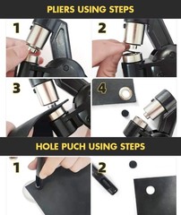 Handheld 1/2 Inch 12mm Manual Grommet Press Machine Eyelet Kit With Bag