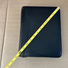 VTG Franklin Covey Genuine Leather Zipper Binder, Dark Green 10.5”x8”x2” (SC470)