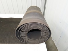 24″W x 20′ Rough Grip Top Rubber Conveyor Belt 2-Ply Black 20′ Length