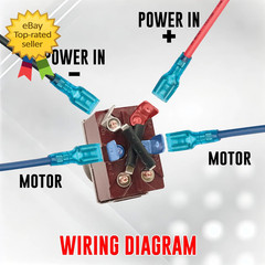 Momentary Reverse Polarity Switch 12V 30A DPDT 4-Pin On -Off- On Toggle Swit