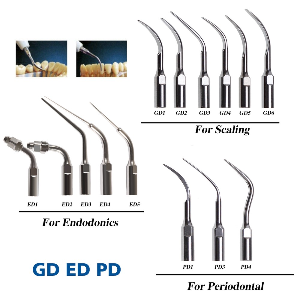 Dental scaler tip ultrasonic scaling perio endo Tips fit DTE SATELEC Scaler