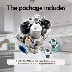 700-506 Millivolt Gas Valve Replacement for Robertshaw 700 Series, 200,000 BTU/H