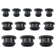 Black Snap-On Hole Plug Silicone Rubber Blanking Seal Bung Pipe Tube 2.5mm-61mm