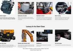 FREE SHIPPING 2025 2 Ton New Mini Excavator, KUBOTA D902 Diesel Engine 16 hp