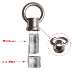 Brush Nickel Hook Rings for Light Fixture M10/M12 Available Pack of 2 with 2 Lin