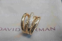 New.DavldYurman5-Row.Crossover&Ring 18K-Yellow&Gold Pavé Diamond US 7