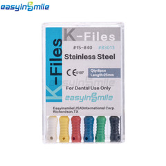 Endodontic Hand files Dental Stainless Steel Endo Root canal K files #45-80 25MM
