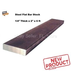1/4″ x 2″ x 6 Feet Steel Flat Bar Stock Unpolished 1018 Alloy Cold Finish NEW