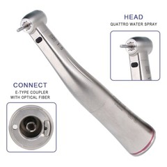 Dental 1:5 1:1 Red Contra Angle Low Speed Handpiece w/ Optic Fiber LED X95L/X25L