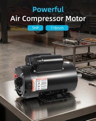 2/3/5HP 230V Air Compressor Electric Motor 3450RPM 56 Frame CW/CCW Rotation