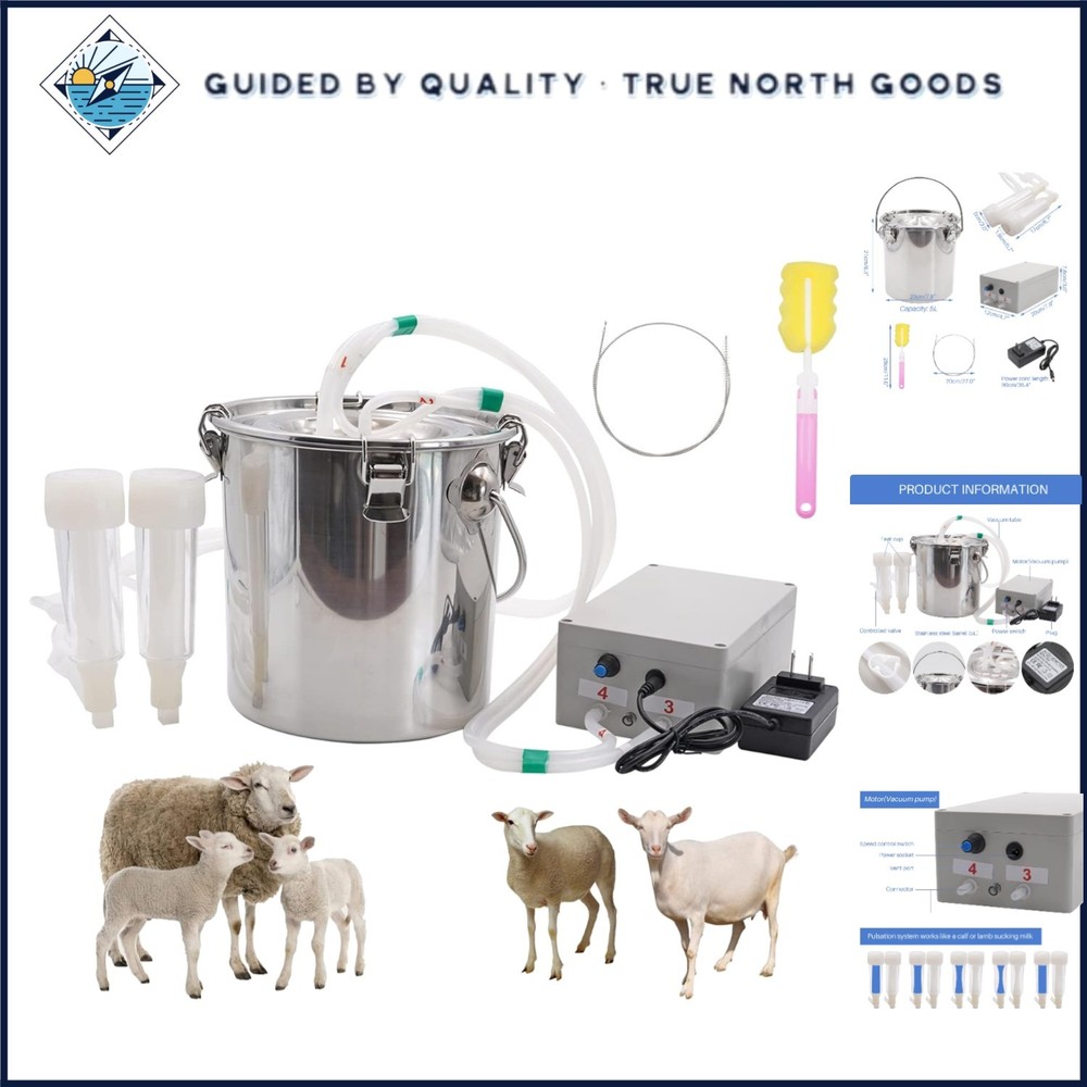 High Efficiency Goat Milking Machine with Adjustable Pulsation and Easy Cleaning