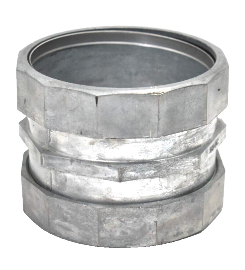 4″ Diecast EMT Concrete Tight Coupling Compression 269-DC Zinc Die Cast Finish
