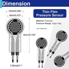 4Pcs 0.4mm 20g2Kg Thin Film Force Sensitivity Resistor Sensors Kit