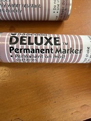 2 New Vintage Sanford Deluxe Permanent Markers No 10001 Heavy Duty Chisel Tip US