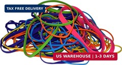 Rubber Bands Assorted Sizes 0.5 lb Bag – Strong Elastic Bands for Home, Office,